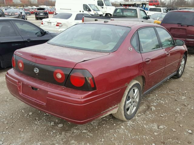 2G1WF52E059268003 - 2005 CHEVROLET IMPALA MAROON photo 4