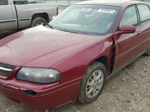 2G1WF52E059268003 - 2005 CHEVROLET IMPALA 栗色 照片 9