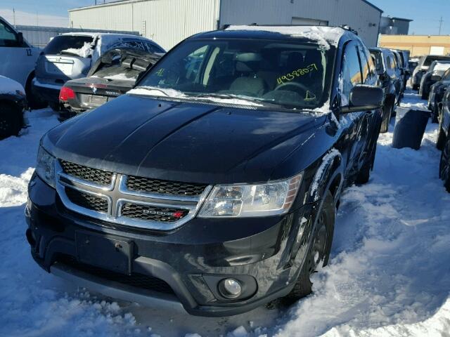 3C4PDCCG1DT525414 - 2013 DODGE JOURNEY SX BLACK photo 2