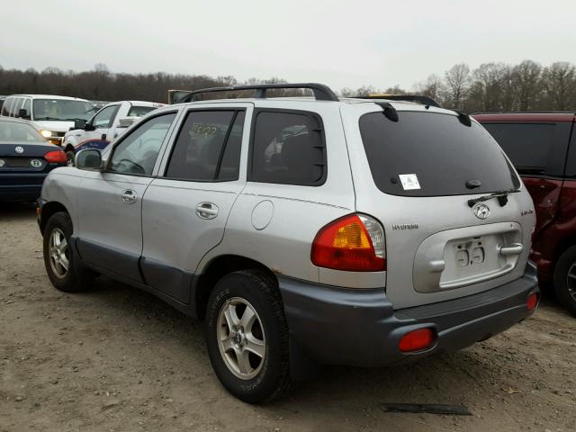 KM8SB12B94U667263 - 2004 HYUNDAI SANTA FE G SILVER photo 3