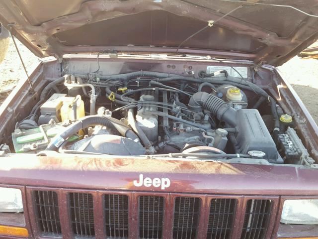 1J4FF48SXYL149526 - 2000 JEEP CHEROKEE S BURGUNDY photo 7