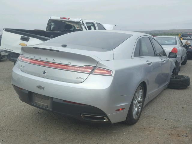 3LN6L2LU4ER814702 - 2014 LINCOLN MKZ HYBRID SILVER photo 4