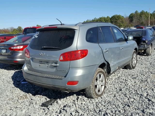 5NMSH13E38H203300 - 2008 HYUNDAI SANTA FE S BLUE photo 4