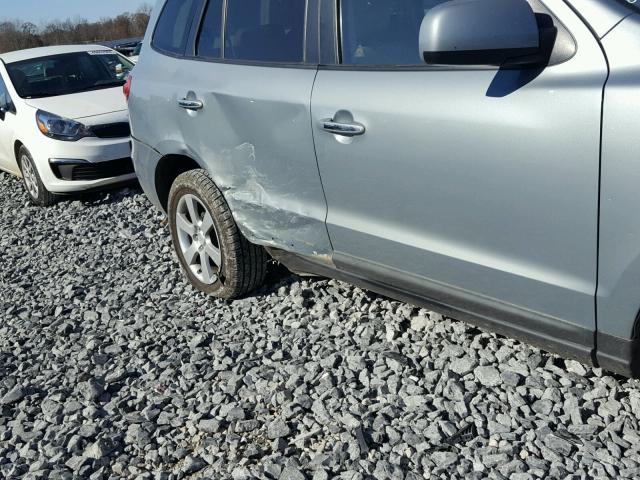 5NMSH13E38H203300 - 2008 HYUNDAI SANTA FE S BLUE photo 9