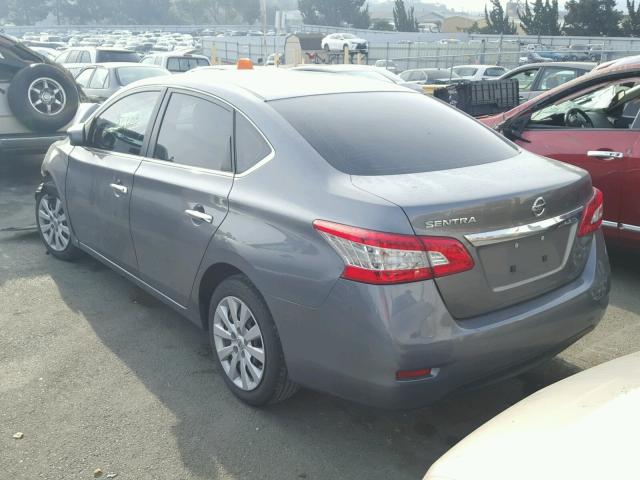 3N1AB7AP3FY280257 - 2015 NISSAN SENTRA S GRAY photo 3