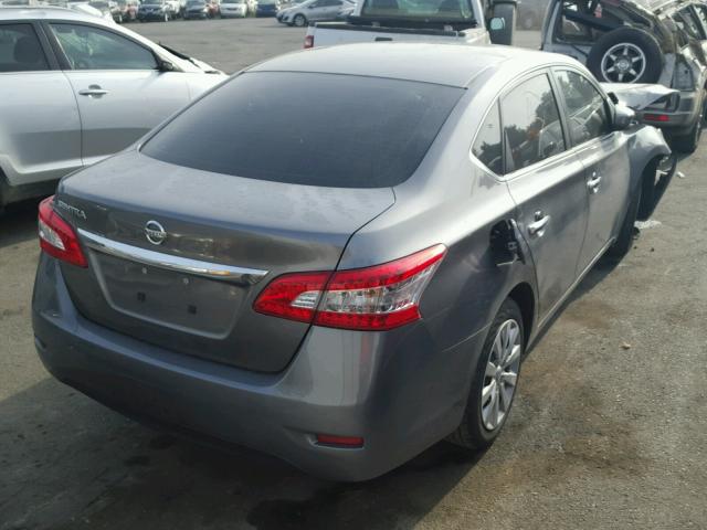 3N1AB7AP3FY280257 - 2015 NISSAN SENTRA S GRAY photo 4