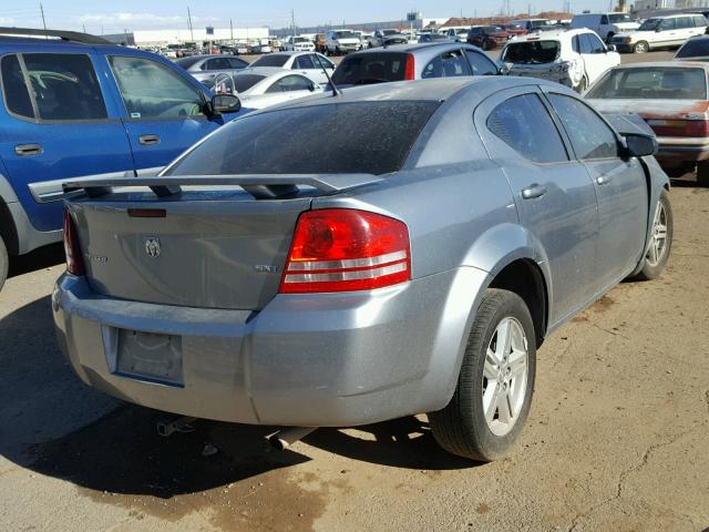 1B3LC56K48N654297 - 2008 DODGE AVENGER SX SILVER photo 4