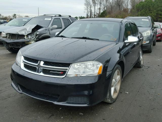 1C3CDZAB7DN565803 - 2013 DODGE AVENGER SE BLACK photo 2