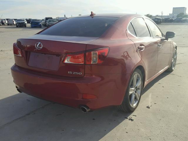 JTHBF5C2XC5171457 - 2012 LEXUS IS 250 RED photo 4