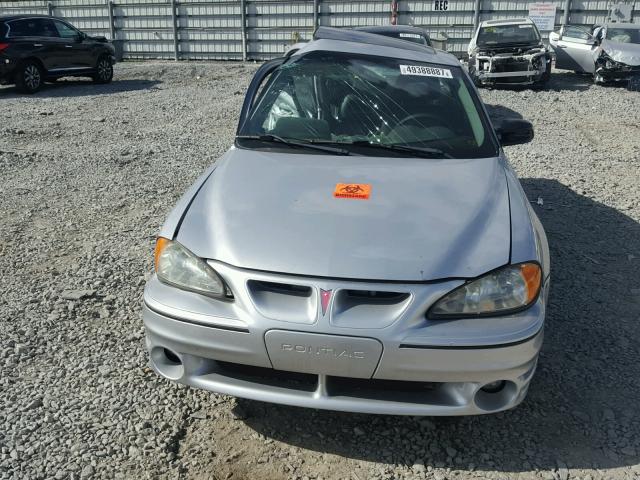 1G2NV52E81C263502 - 2001 PONTIAC GRAND AM G SILVER photo 9