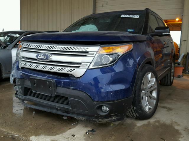 1FM5K7D87EGB62453 - 2014 FORD EXPLORER X BLUE photo 2