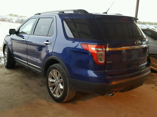 1FM5K7D87EGB62453 - 2014 FORD EXPLORER X BLUE photo 3