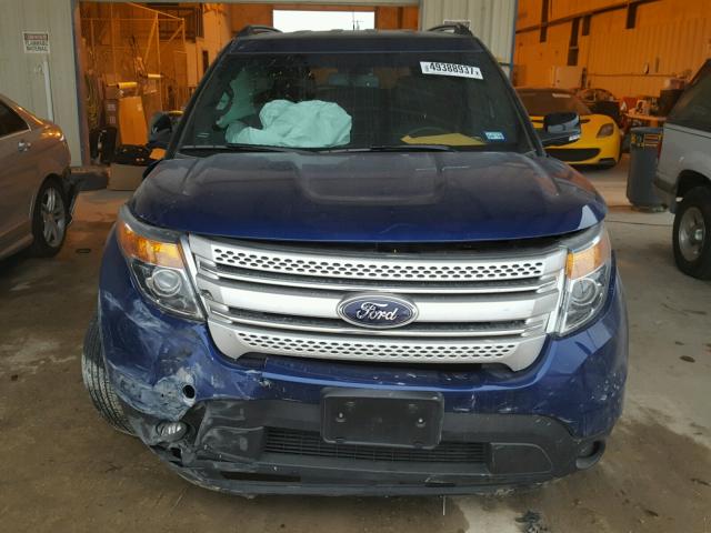 1FM5K7D87EGB62453 - 2014 FORD EXPLORER X BLUE photo 9