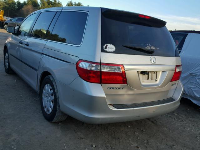 5FNRL38246B014760 - 2006 HONDA ODYSSEY LX SILVER photo 3