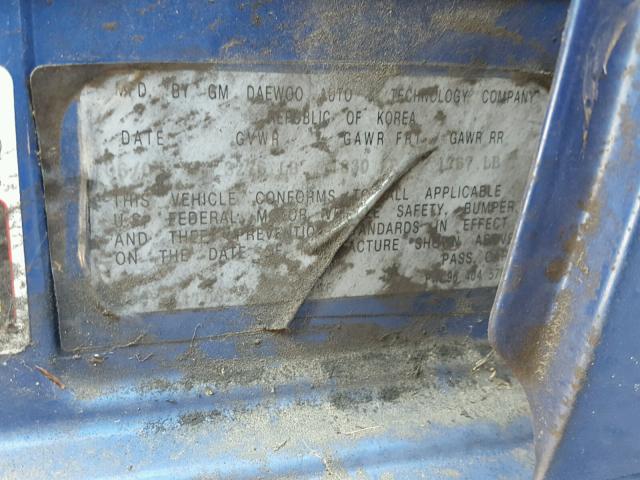 KL1TD62635B494346 - 2005 CHEVROLET AVEO BASE ლურჯი ფოტო 10