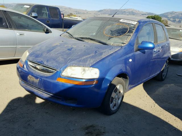 KL1TD62635B494346 - 2005 CHEVROLET AVEO BASE ლურჯი ფოტო 2