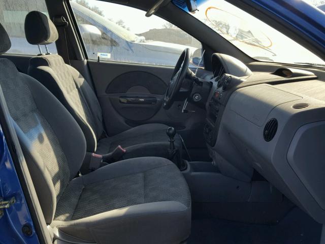 KL1TD62635B494346 - 2005 CHEVROLET AVEO BASE ლურჯი ფოტო 5
