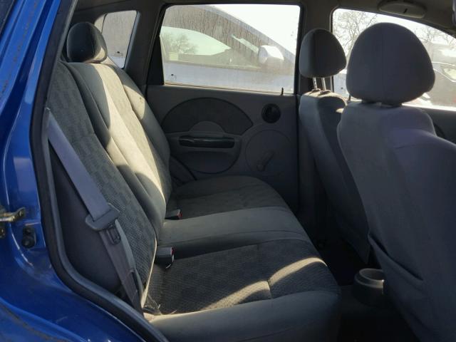 KL1TD62635B494346 - 2005 CHEVROLET AVEO BASE ლურჯი ფოტო 6