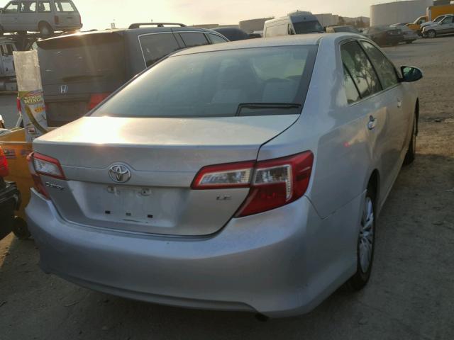 4T4BF1FK1DR277858 - 2013 TOYOTA CAMRY L SILVER photo 4