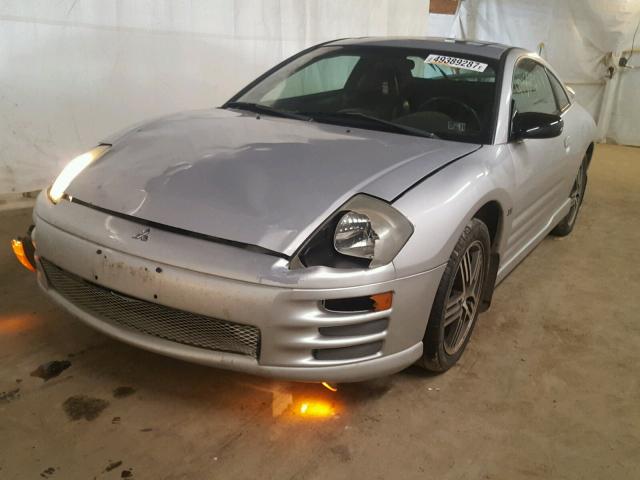 4A3AC54H32E081474 - 2002 MITSUBISHI ECLIPSE GT SILVER photo 2