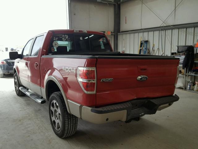 1FTPW14VX9FA46633 - 2009 FORD F150 SUPER RED photo 3