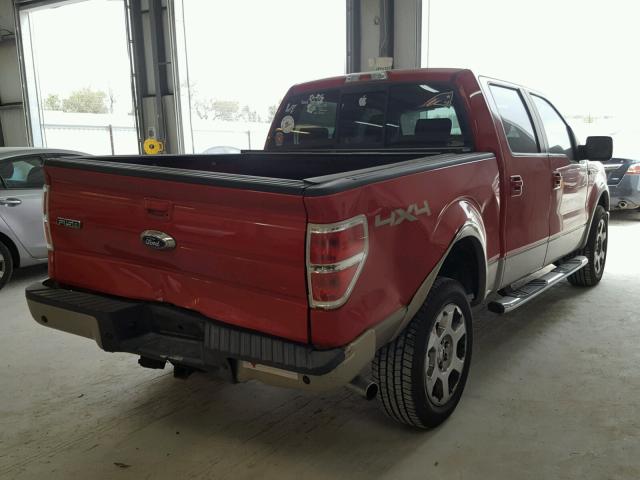 1FTPW14VX9FA46633 - 2009 FORD F150 SUPER RED photo 4