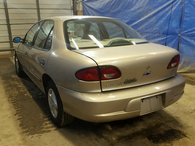 1G1JC524827102447 - 2002 CHEVROLET CAVALIER B BEIGE photo 3