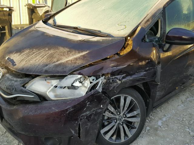 3HGGK5H83FM712459 - 2015 HONDA FIT EX BURGUNDY photo 9