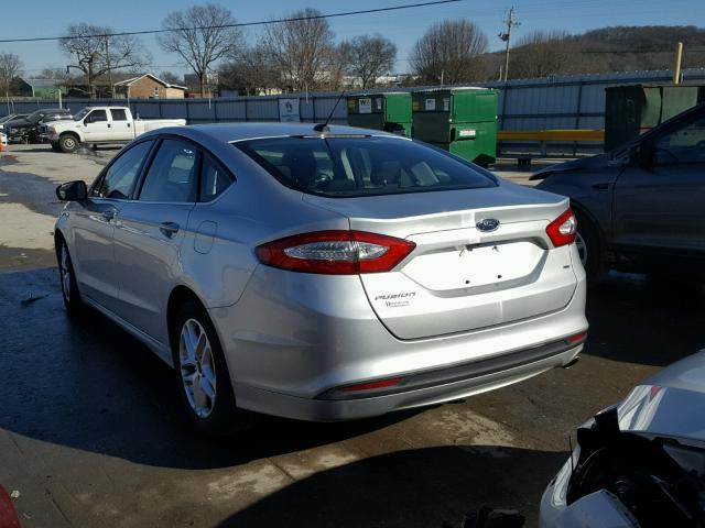 1FA6P0H72G5105455 - 2016 FORD FUSION SE SILVER photo 3