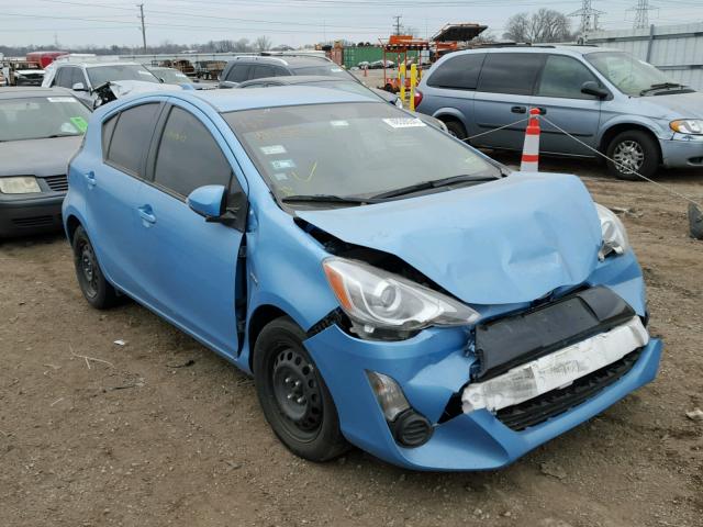 JTDKDTB36F1101682 - 2015 TOYOTA PRIUS C BLUE photo 1