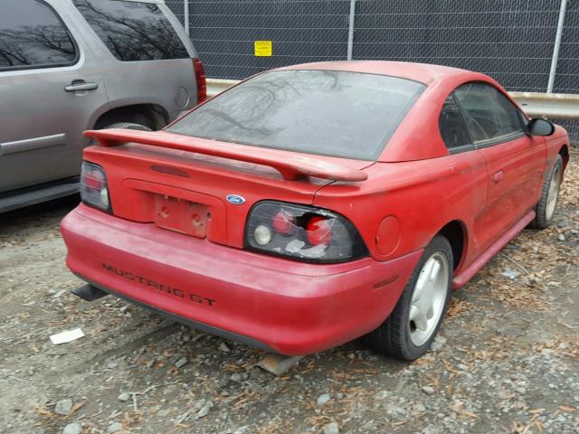 1FALP42T5RF234335 - 1994 FORD MUSTANG GT RED photo 4