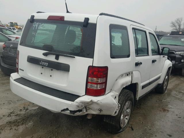 1C4PJLAK9CW169920 - 2012 JEEP LIBERTY SP WHITE photo 4