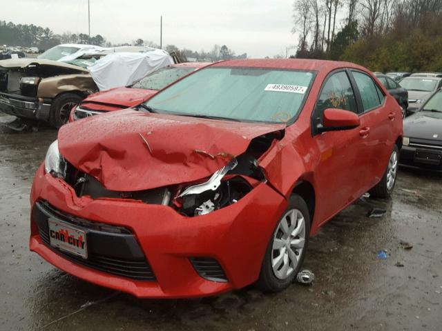 5YFBURHEXGP427493 - 2016 TOYOTA COROLLA L ORANGE photo 2