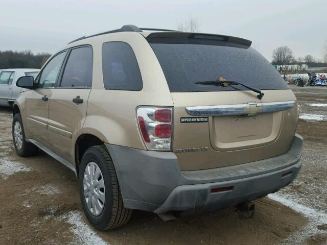 2CNDL13F956101630 - 2005 CHEVROLET EQUINOX LS TAN photo 3