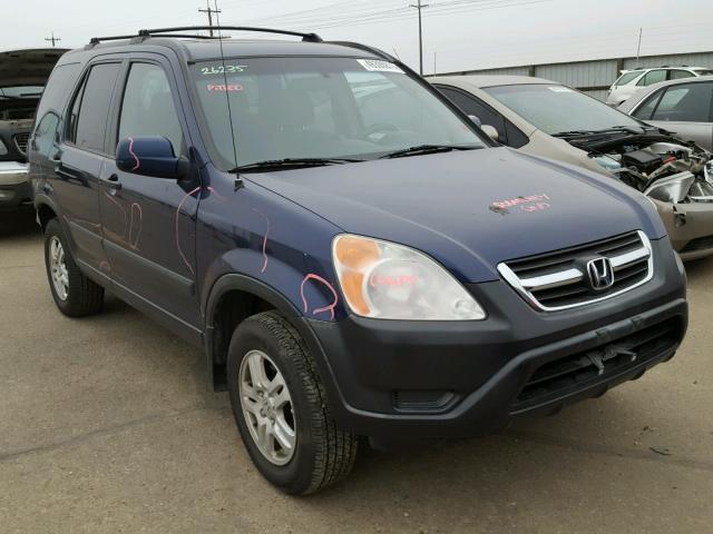 JHLRD78872C071408 - 2002 HONDA CR-V EX BLUE photo 1