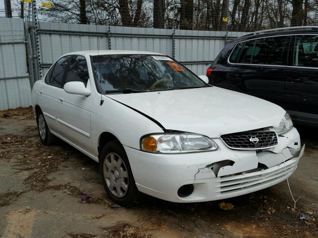 3N1CB51D12L675077 - 2002 NISSAN SENTRA XE WHITE photo 1