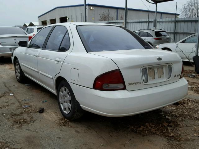 3N1CB51D12L675077 - 2002 NISSAN SENTRA XE WHITE photo 3