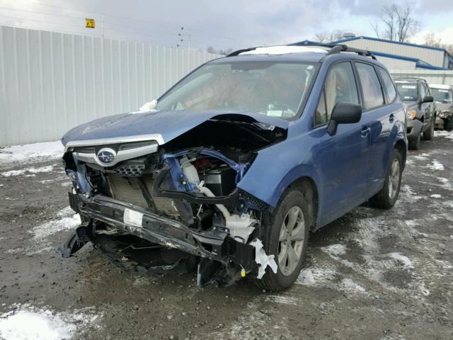 JF2SJABC9FH487715 - 2015 SUBARU FORESTER 2 BLUE photo 2