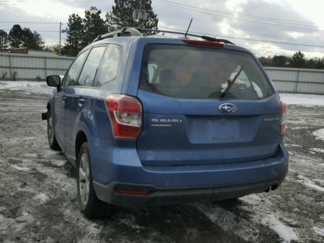 JF2SJABC9FH487715 - 2015 SUBARU FORESTER 2 BLUE photo 3
