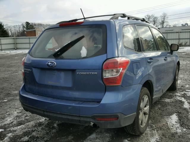 JF2SJABC9FH487715 - 2015 SUBARU FORESTER 2 BLUE photo 4