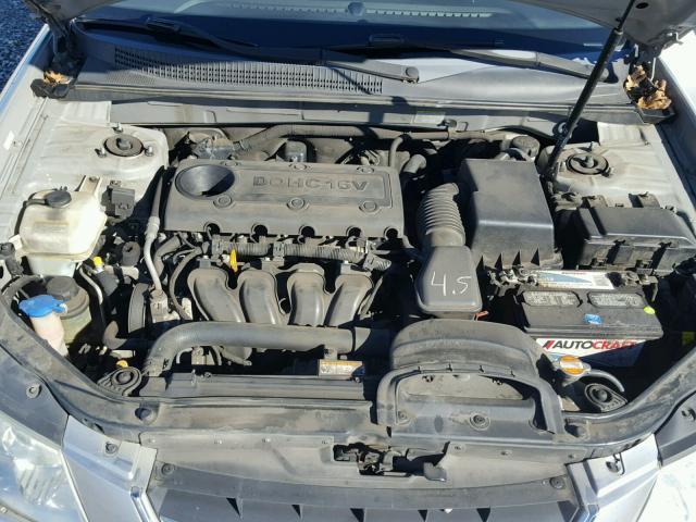 5NPET46C19H544206 - 2009 HYUNDAI SONATA GLS SILVER photo 7