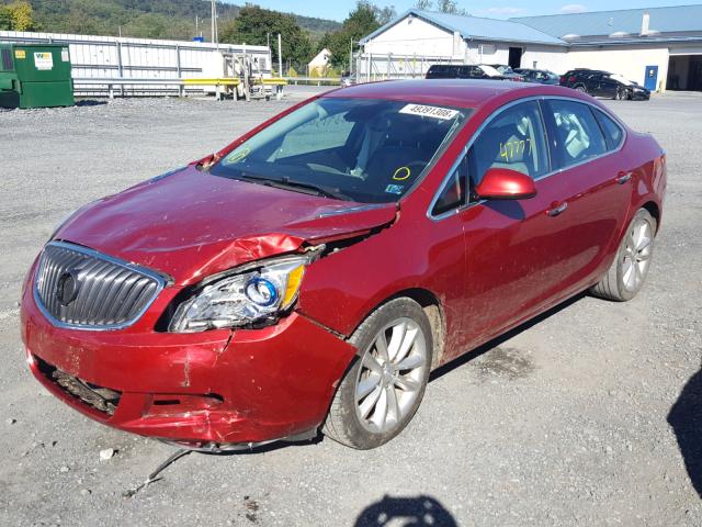 1G4PP5SK6E4115381 - 2014 BUICK VERANO RED photo 2