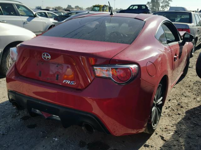 JF1ZNAA16D2724250 - 2013 TOYOTA SCION FR-S RED photo 4