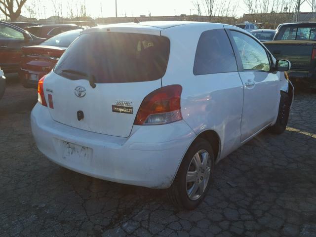 JTDJT903795250698 - 2009 TOYOTA YARIS WHITE photo 4