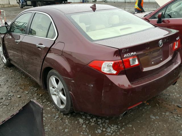 JH4CU2F68AC040530 - 2010 ACURA TSX BURGUNDY photo 3