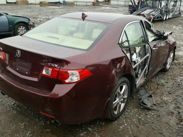 JH4CU2F68AC040530 - 2010 ACURA TSX BURGUNDY photo 4