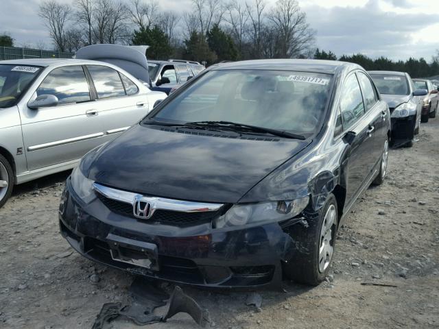 19XFA1F58AE086232 - 2010 HONDA CIVIC LX BLACK photo 2