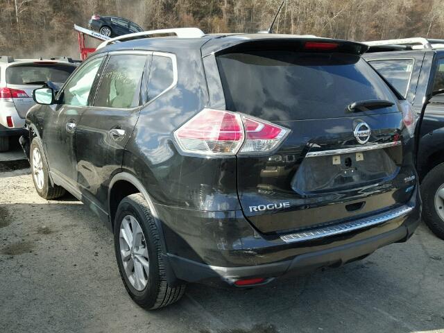 5N1AT2MV2EC820868 - 2014 NISSAN ROGUE S BLACK photo 3