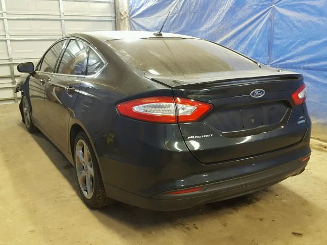 3FA6P0HD4ER108809 - 2014 FORD FUSION SE BLACK photo 3