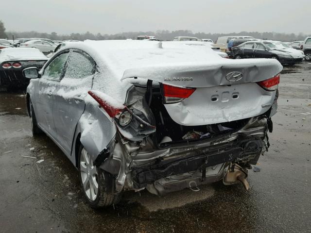 5NPDH4AE0CH111585 - 2012 HYUNDAI ELANTRA GL SILVER photo 3